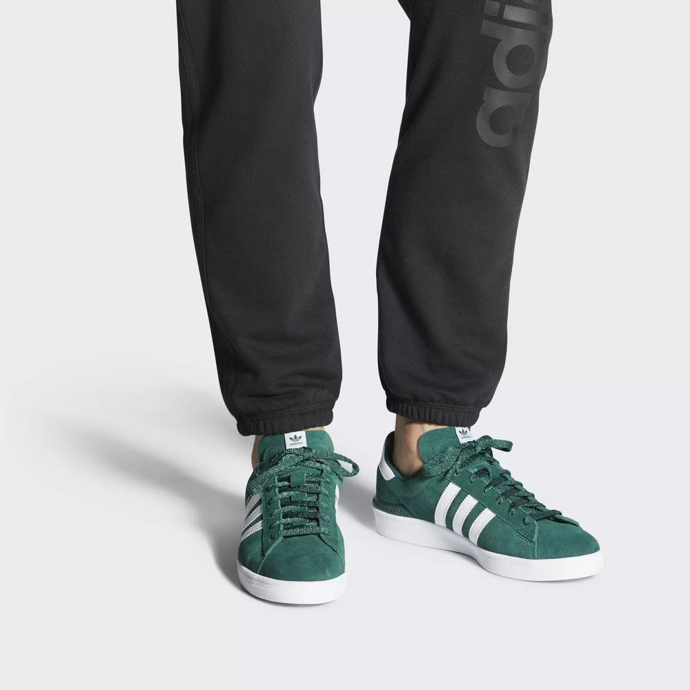 Adidas Campus ADV Tenis Para Skate Verdes Para Hombre (MX-95839)